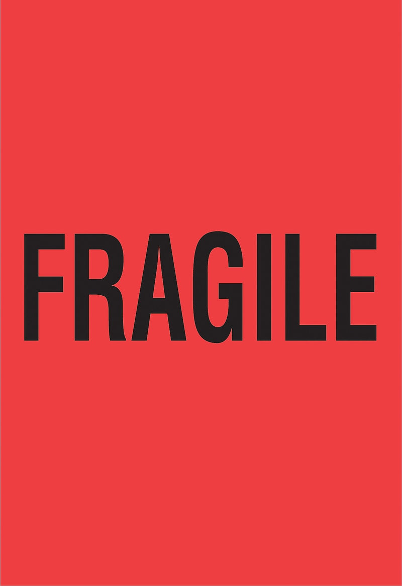 Decker Tape "Fragile" Label, 4" x 6", 500/Roll (DL1789D)