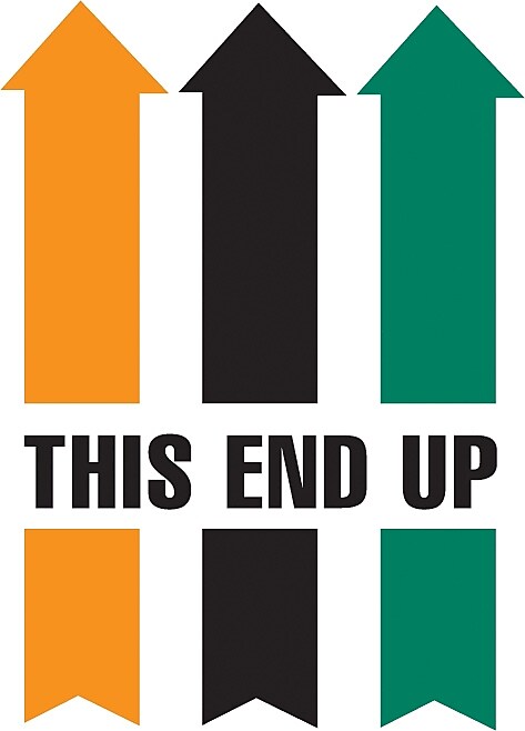Decker Tape "This End Up" Label, 6" x 4", 500/Roll (DL1850D)