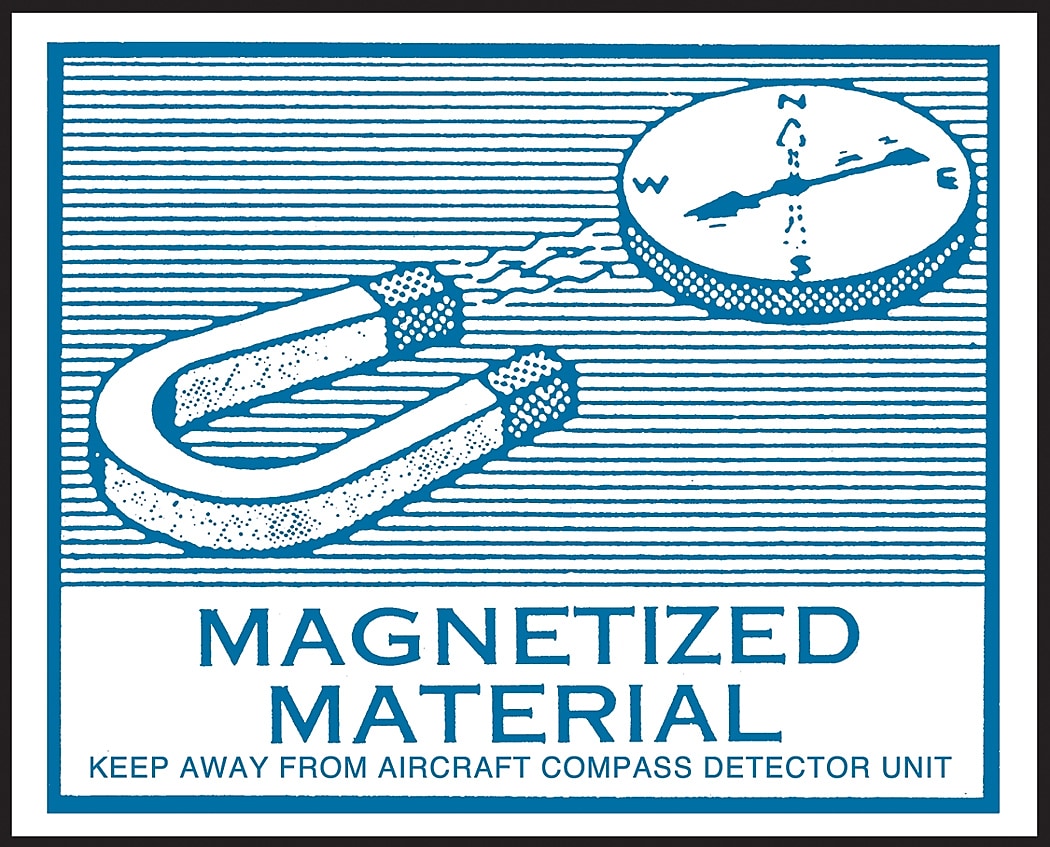 Decker Tape "Magnetized Material" Label, 4-5/16" x 3-9/16", 500/Roll (DL1910C)