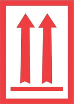 Decker Tape "Arrows Up" Label, 4" x 6", 500/Roll (DL1931D)