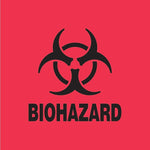 Decker Tape "Biohazard" Label, 2" x 2", 500/Roll (DL1942B)