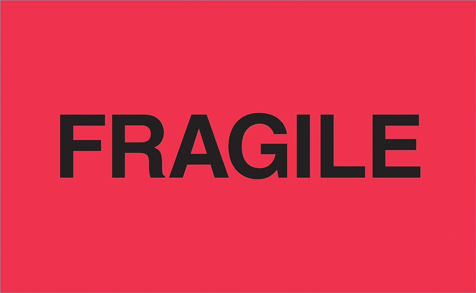 Decker Tape "Fragile" Label, 3" x 5", 500/Roll (DL2423C)