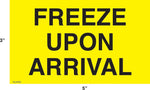 Decker Tape "Freeze Upon Arrival" Label, 3" x 5", 500/Roll (DL2455C)