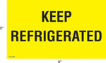 Decker Tape "Keep Refrigerated" Label, 3" x 5", 500/Roll (DL2456C)