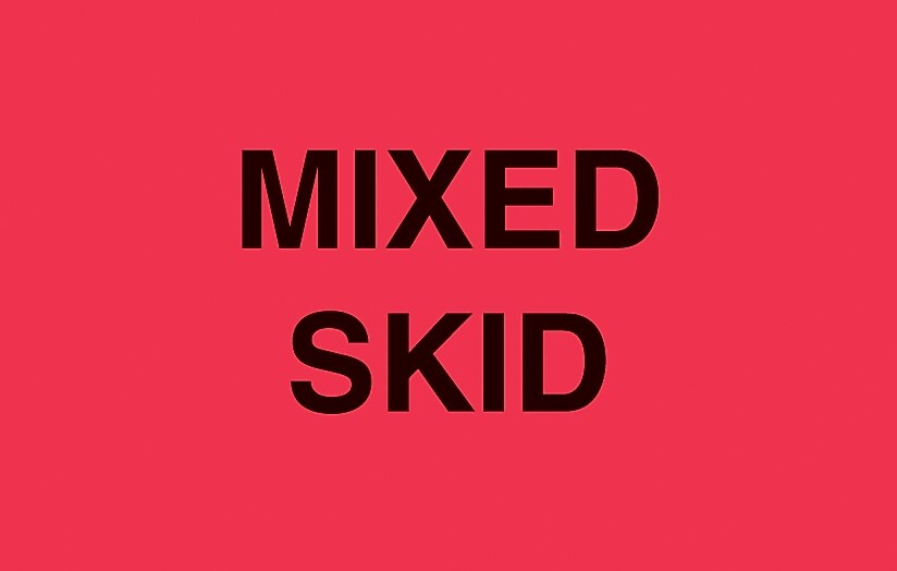 Decker Tape "Mixed Skid" Label, 3" x 5", 500/Roll (DL2522C)