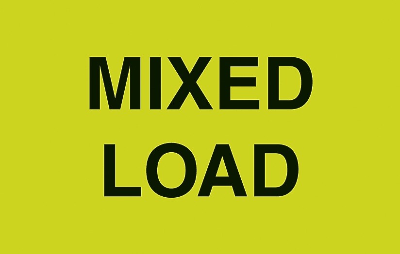 Decker Tape "Mixed Load" Label, 3" x 5", 500/Roll (DL2525C)