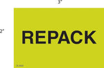 Decker Tape "Repack" Label, 2" x 3", 500/Roll (DL2622B)