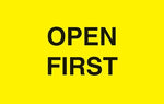 Decker Tape "Open First" Label, 3" x 5", 500/Roll (DL2742C)