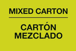 Decker Tape "Mixed Carton" Label, Bilingual, 3" x 5", 500/Roll (DL3040C)