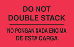 Decker Tape "Do Not Double Stack" Label, Bilingual, 3" x 5", 500/Roll (DL3051C)