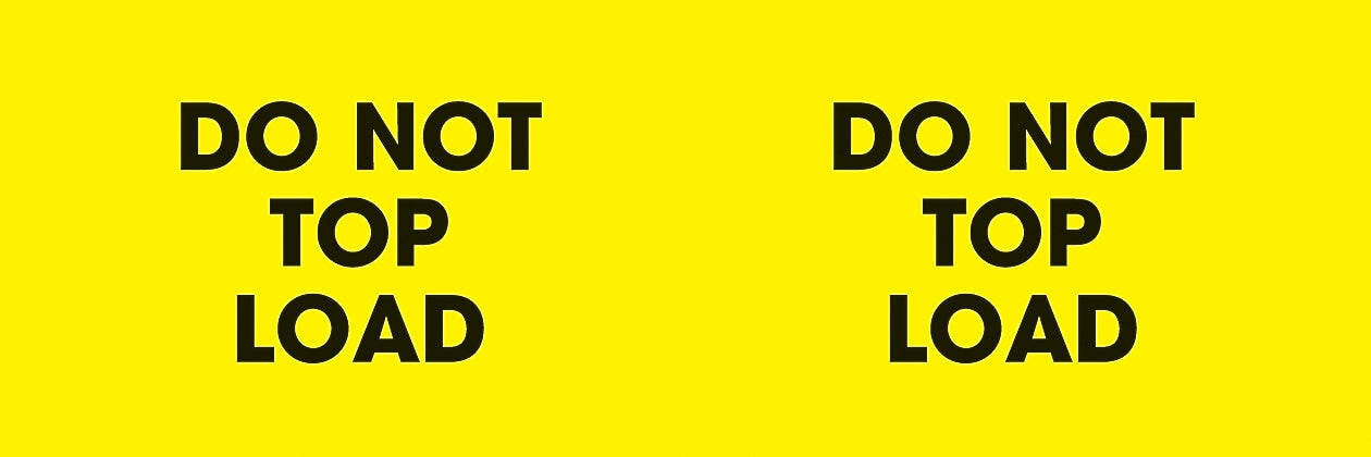 Decker Tape "Do Not Top Load" Label, 3" x 10", 500/Roll (DL3122E)