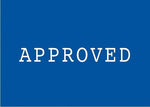 Decker Tape "Approved" Label, 2" x 3", 500/Roll (DL3234B)