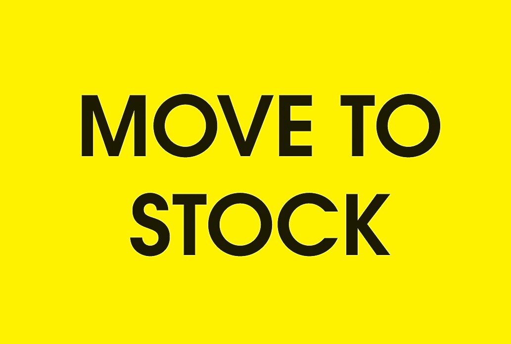 Decker Tape "Move to Stock" Label, 2" x 3", 500/Roll (DL3236B)