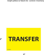Decker Tape "Transfer" Label, 2" x 3", 500/Roll (DL3243B)
