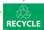 Decker Tape "Recycle" Label, 2" x 3", 500/Roll (DL3250B)