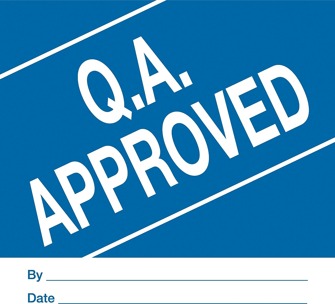 Decker Tape "Q.A. Approved" Label, 4" x 4", 500/Roll (DL3283C)
