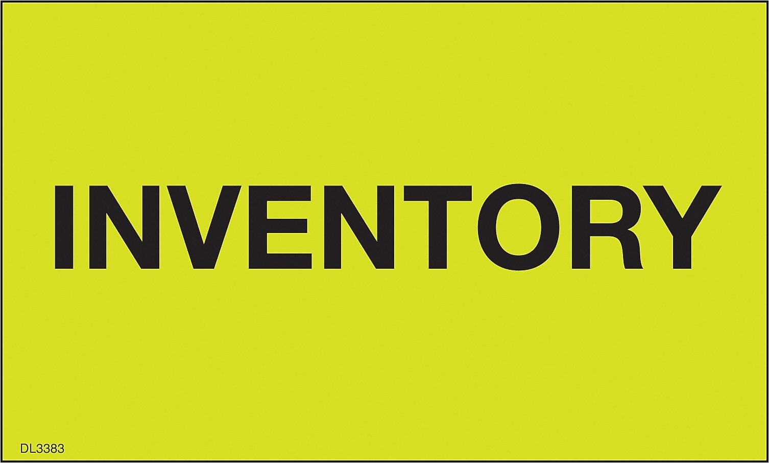 Decker Tape "Inventory" Label, 3" x 5", 500/Roll (DL3383C)