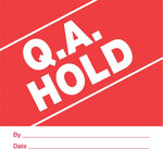 Decker Tape "QA Hold" Label, 4" x 4", 500/Roll (DL3551C)