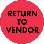 Decker Tape "Return to Vendor" Circle Label, 2", 500/Roll (DL3557C)