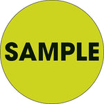 Decker Tape "Sample" Circle Label, 2", 500/Roll (DL3558C)