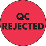 Decker Tape "QC Rejected" Circle Label, 2", 500/Roll (DL3563C)