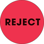 Decker Tape "Reject" Circle Label, 2", 500/Roll (DL3568C)