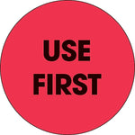 Decker Tape "Use First" Circle Label, 2", 500/Roll (DL3580C)