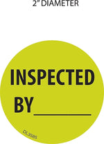 Decker Tape "Inspected By" Circle Label, 2", 500/Roll (DL3585C)