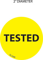Decker Tape "Tested" Circle Label, 2", 500/Roll (DL3586C)