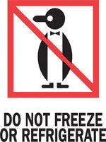 Decker Tape "Do Not Freeze or Refrigerate" Label, 4" x 6", 500/Roll (DL4050D)