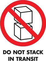 Decker Tape "Do Not Stack in Transit" Label, 3" x 4", 500/Roll (DL4081C)