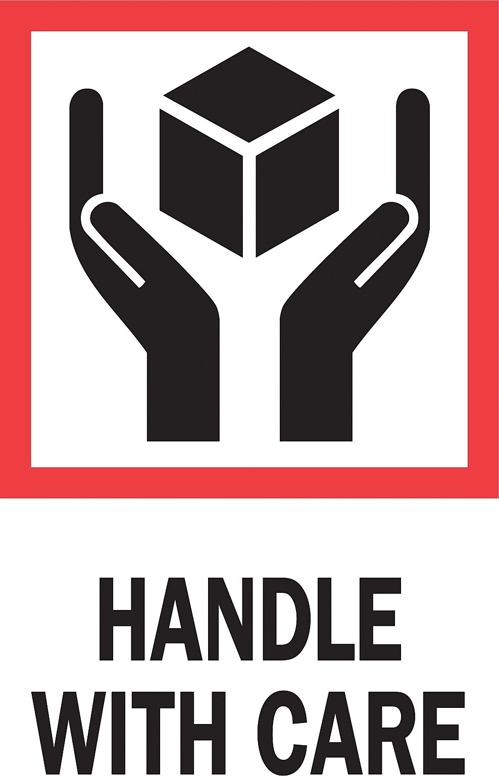Decker Tape "Handle with Care" Label, 4" x 6", 500/Roll (DL4170D)