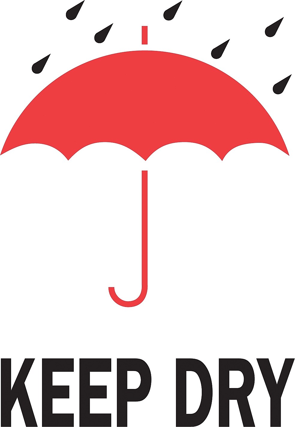 Decker Tape "Keep Dry" Label, 4" x 6", 500/Roll (DL4190D)