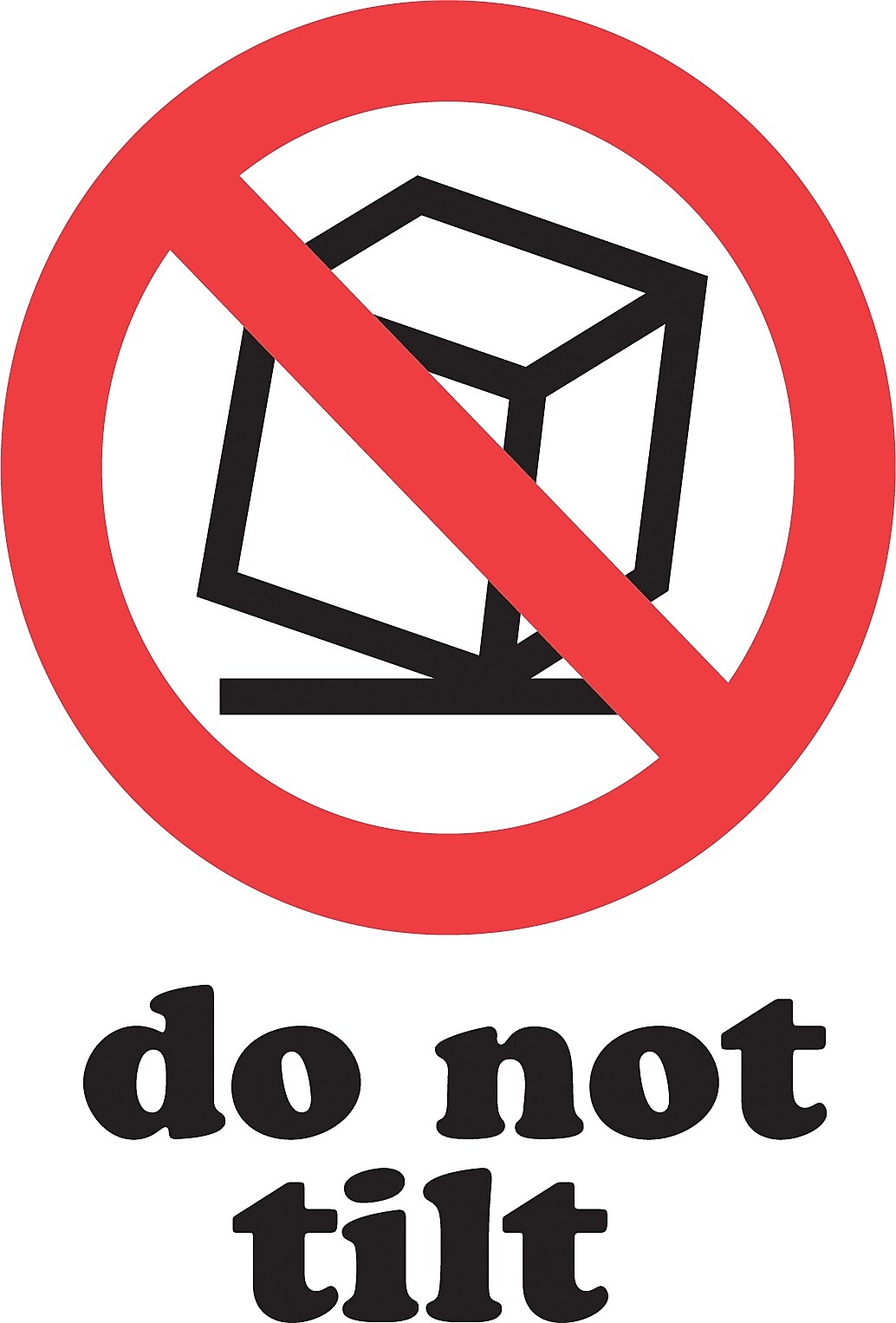 Decker Tape "Do Not Tilt" Label, 4" x 6", 500/Roll (DL4230D)