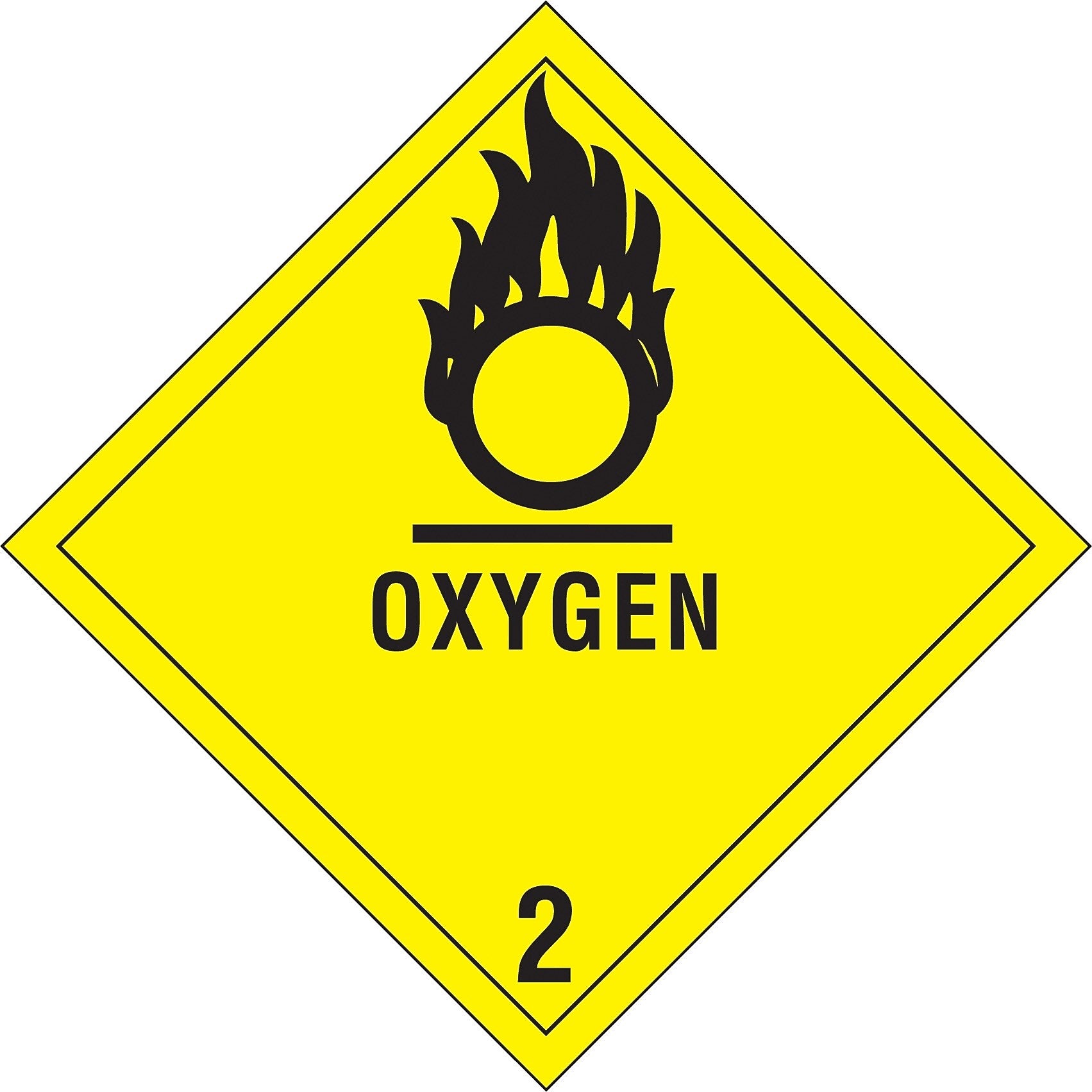 Decker Tape "Oxygen 2" Label, 4" x 4", 500/RL