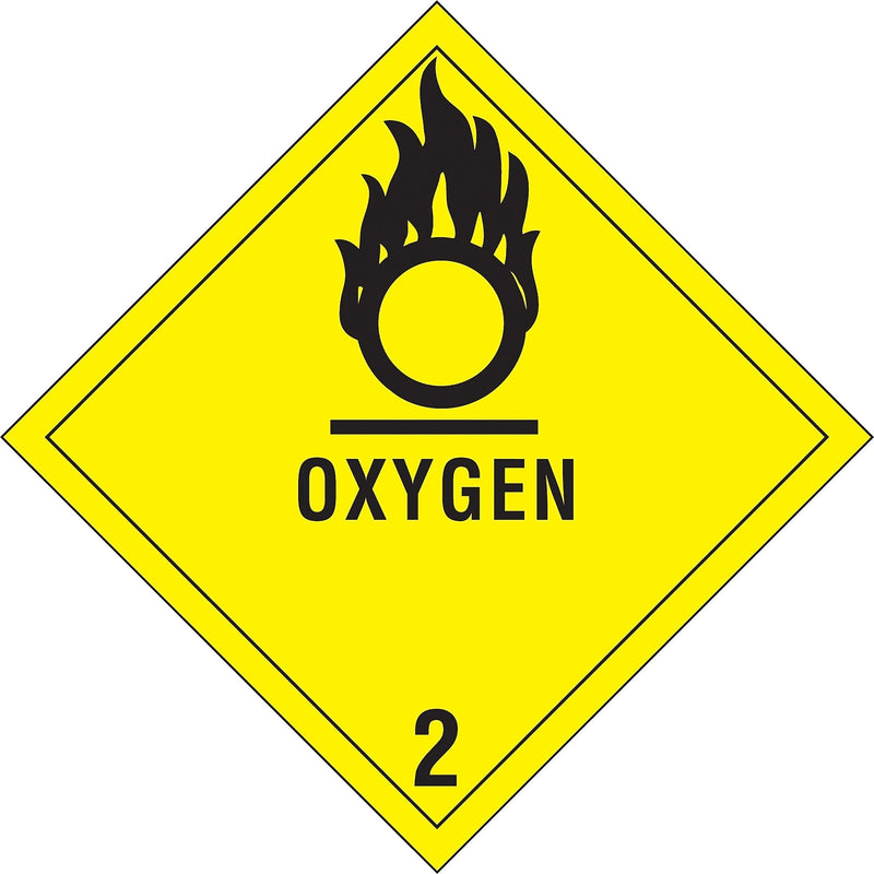 Decker Tape "Oxygen 2" Label, 4" x 4", 500/RL