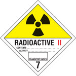 Decker Tape "Radioactive 2" Label, 4" x 4", 500/RL