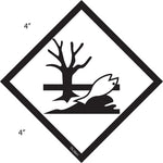 Decker Tape "Environmental Hazard" Label, 4" x 4", 500/Roll (DL5841C)