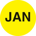 Decker Tape "January" Label, 2" Diameter, 500/Roll (DL6703C)