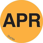 Decker Tape "April" Label, 1" Diameter, 500/Roll (DL6764F)