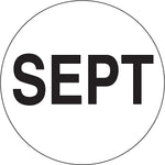 Decker Tape "September" Label, 2" Diameter, 500/Roll (DL6863C)