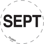 Decker Tape "September" Label, 1" Diameter, 500/Roll (DL6864F)