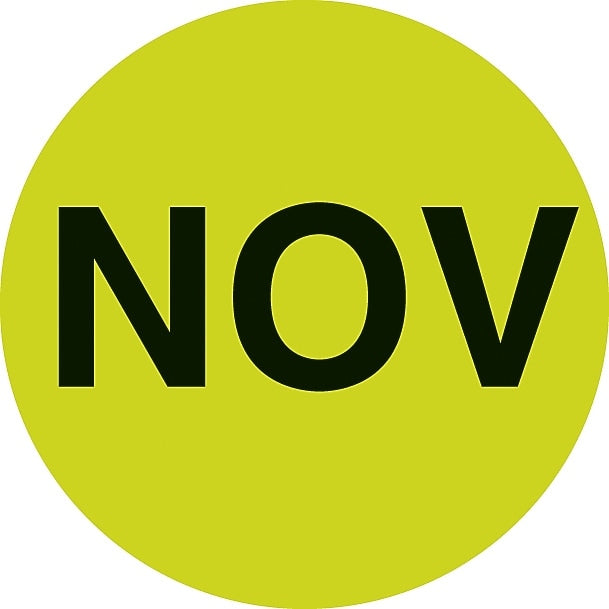 Decker Tape "November" Label, 2" Diameter, 500/Roll (DL6903C)