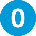 Decker Tape "0" Circle Label, 2" Diameter, 500/Roll (DL6936C)