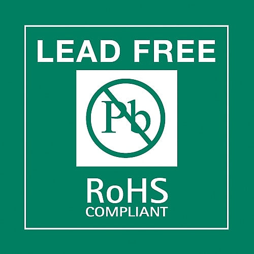 Decker Tape "Lead Free/ROHS" Label, 4" x 4", 500/Roll (DL7035C)