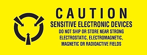 Decker Tape "Caution Sensitive Electronic Devices" Label, 5/8" x 2", 500/Roll (DL9050A)