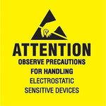 Decker Tape "Attention Observe Precautions for Handling" Label, 2" x 2", 500/Roll (DL9080B)