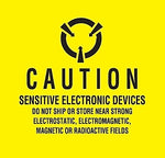 Decker Tape "Caution Sensitive Electronic Devices" Label, 4" x 4", 500/Roll (DL9100C)