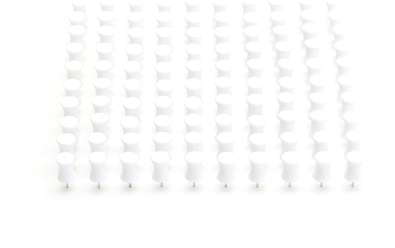 Poppin Push Pins, White, 100/Pack (100420)