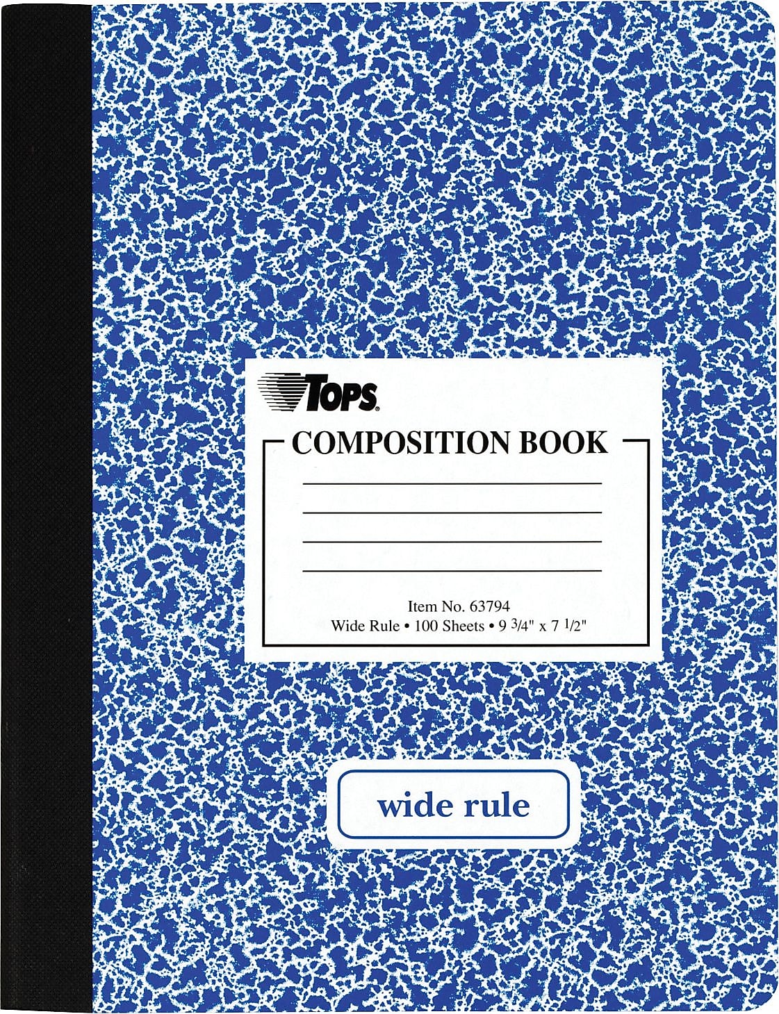 TOPS 1-Subject Composition Notebooks, 7.5" x 9.75", Wide Ruled, 100 Sheets, Each (63794)